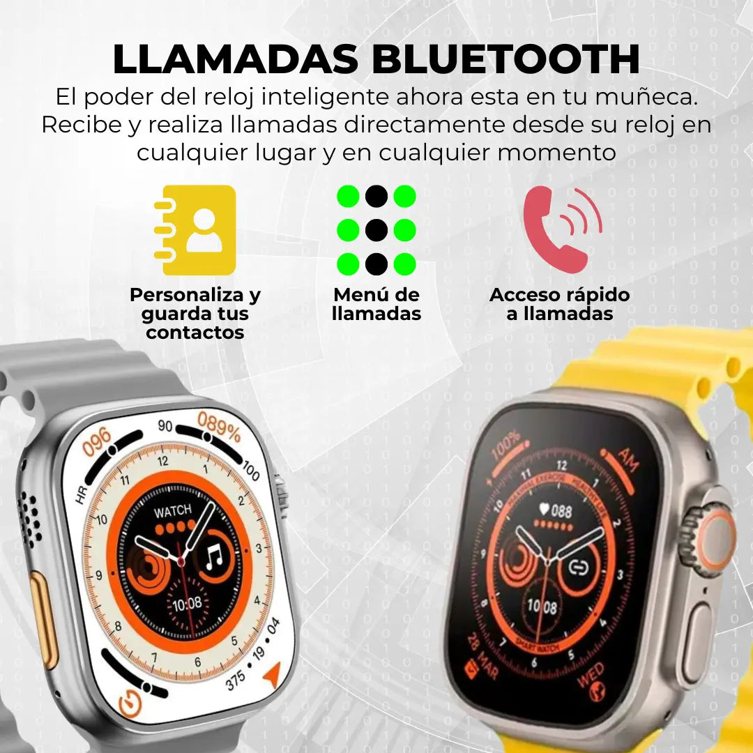 Reloj Smartwatch T10 Ultra 2.0 - Incluye 4 Pulsos