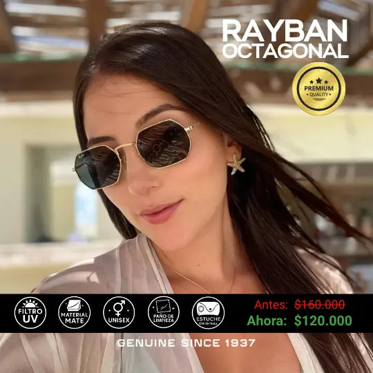 Rayban Octagonal + Estuche Original