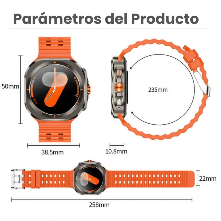 Reloj Smartwatch Z7 Ultra - Incluye Pulso Negro y Naranja