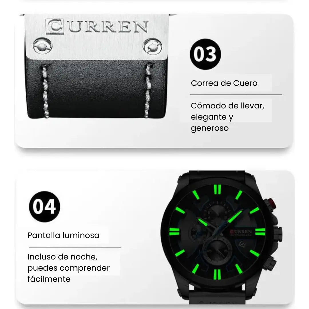 Reloj Curren 8346 Sumergible Cuarzo Japonés + Estuche Original