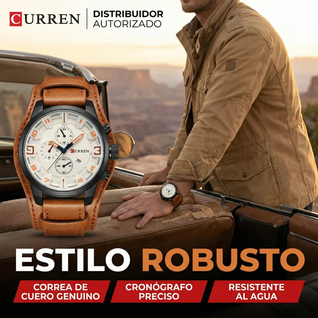 Reloj Curren 8225 Cuarzo Japonés + 12 Meses de Garantía