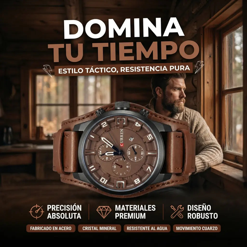 Reloj Curren 8225 Cuarzo Japonés + 12 Meses de Garantía
