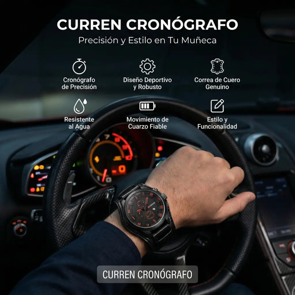 Reloj Curren 8225 Cuarzo Japonés + 12 Meses de Garantía