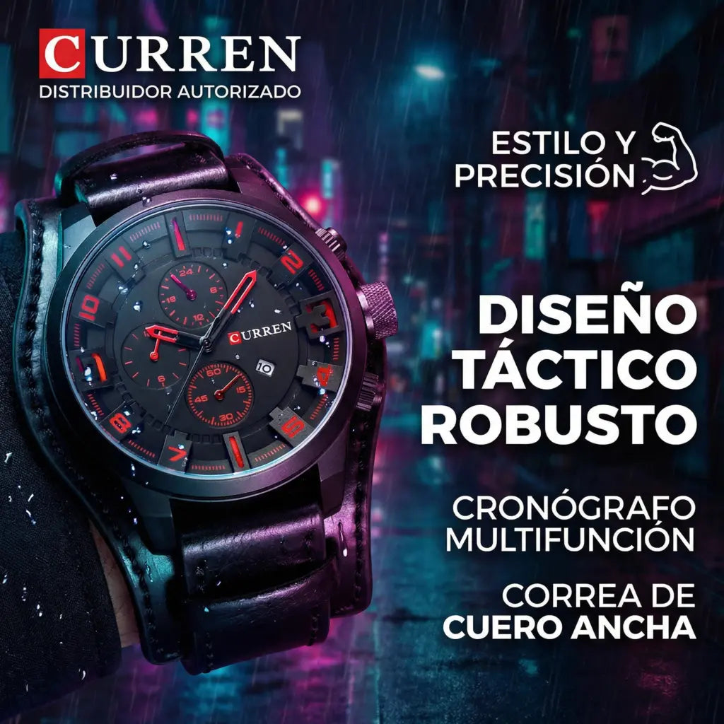 Reloj Curren 8225 Cuarzo Japonés + 12 Meses de Garantía