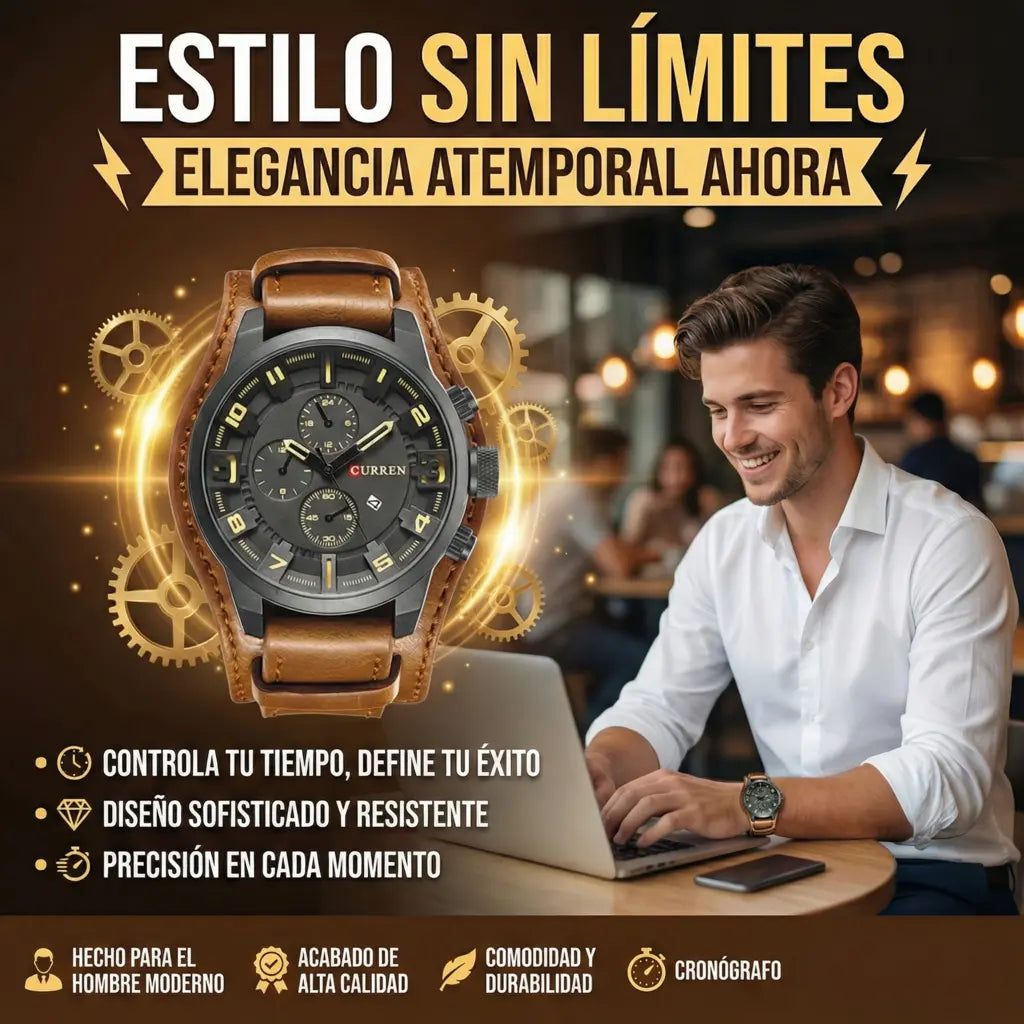 Reloj Curren 8225 Cuarzo Japonés + 12 Meses de Garantía