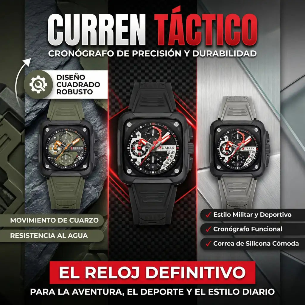 Reloj Curren 8461 Cuarzo Japonés + Estuche Original