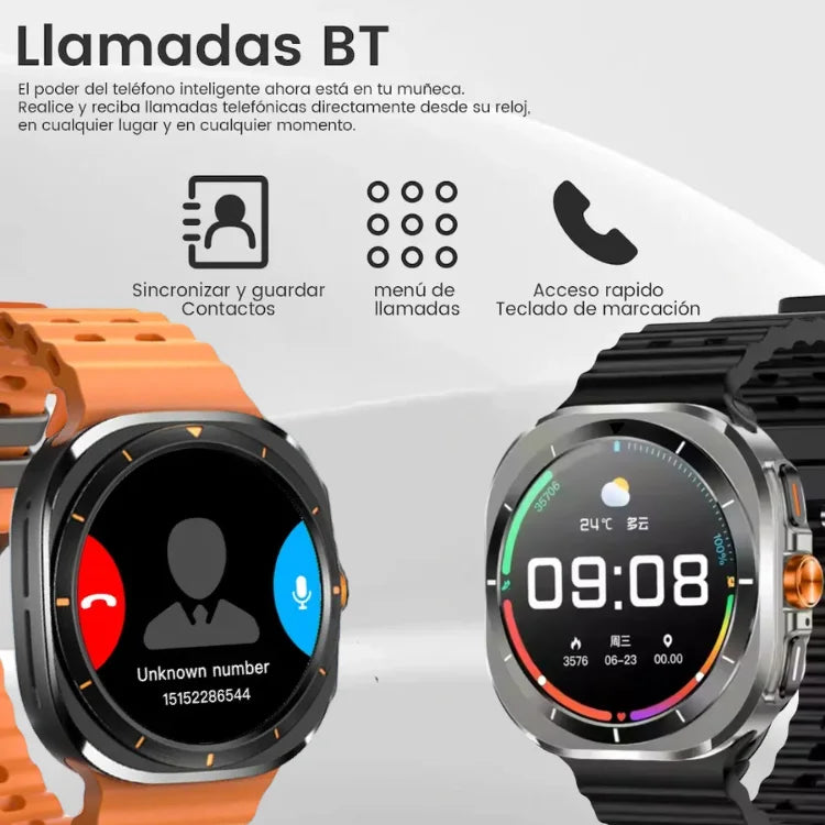 Reloj Smartwatch Z7 Ultra - Incluye Pulso Negro y Naranja
