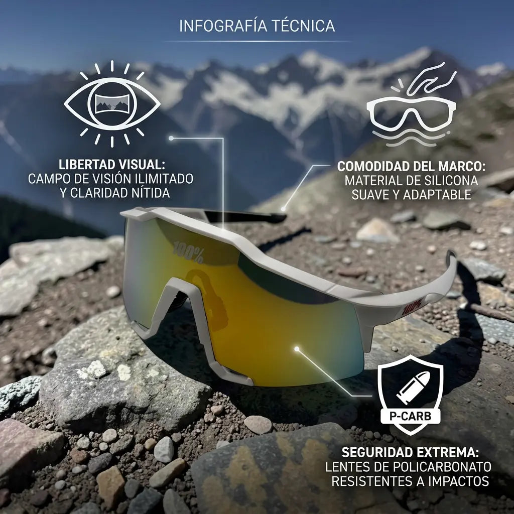 Gafas De Sol 100% R4 - Ciclismo, Running y Senderismo.